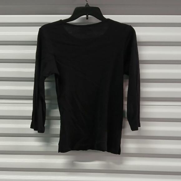 Wet Seal Women's Top Size Large Black Pullover Henley Whimsigoth Sweater Shirt - Picture 2 of 5